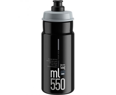 Elite Jet Water Bottle 550ml Black and Grey